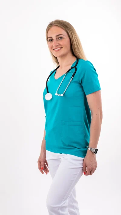 Ženska bluza Stretch - Tirkizna - My medical house